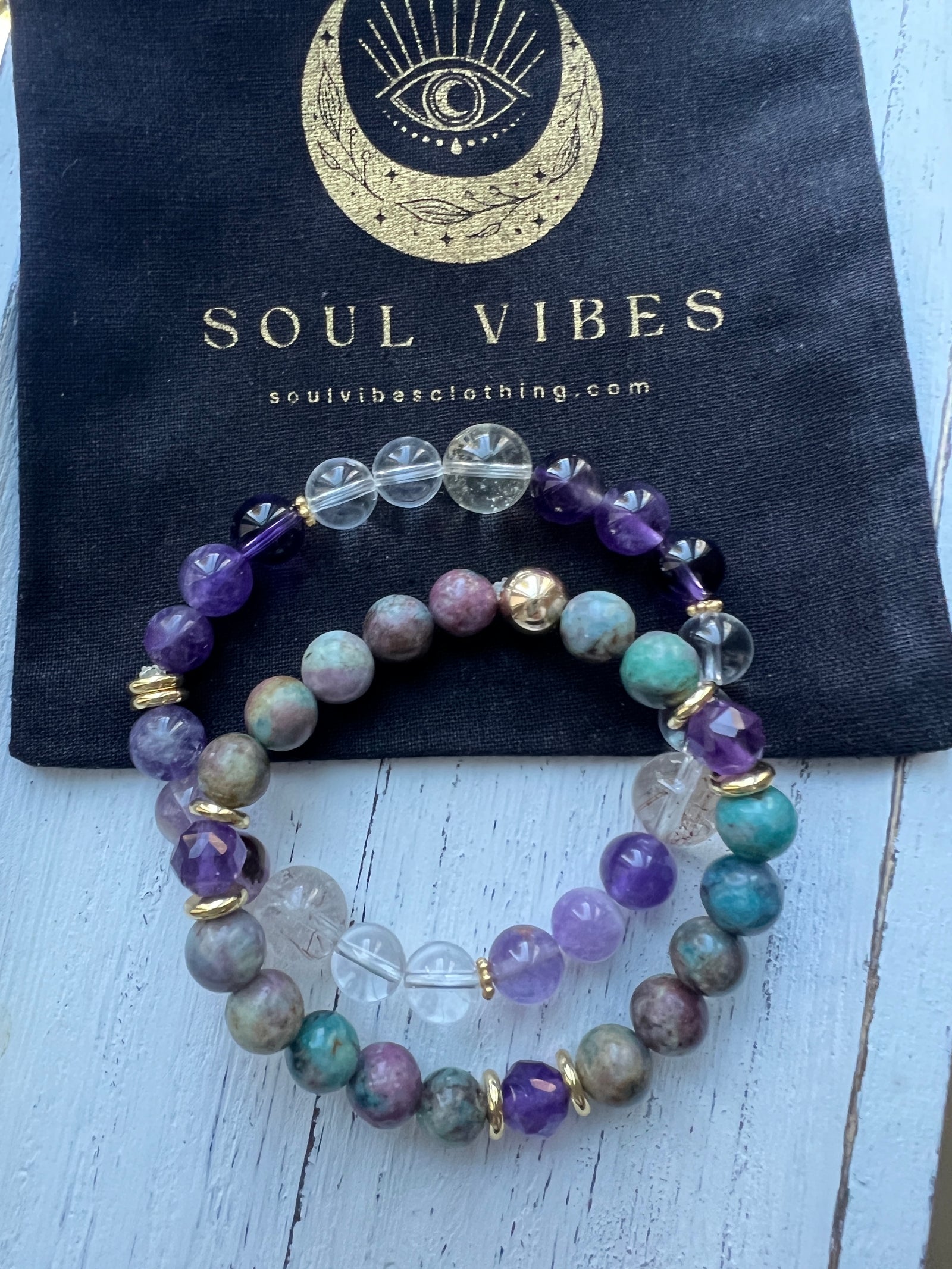 Blue fluorite bracelet -natural gemstone in harmony with nature