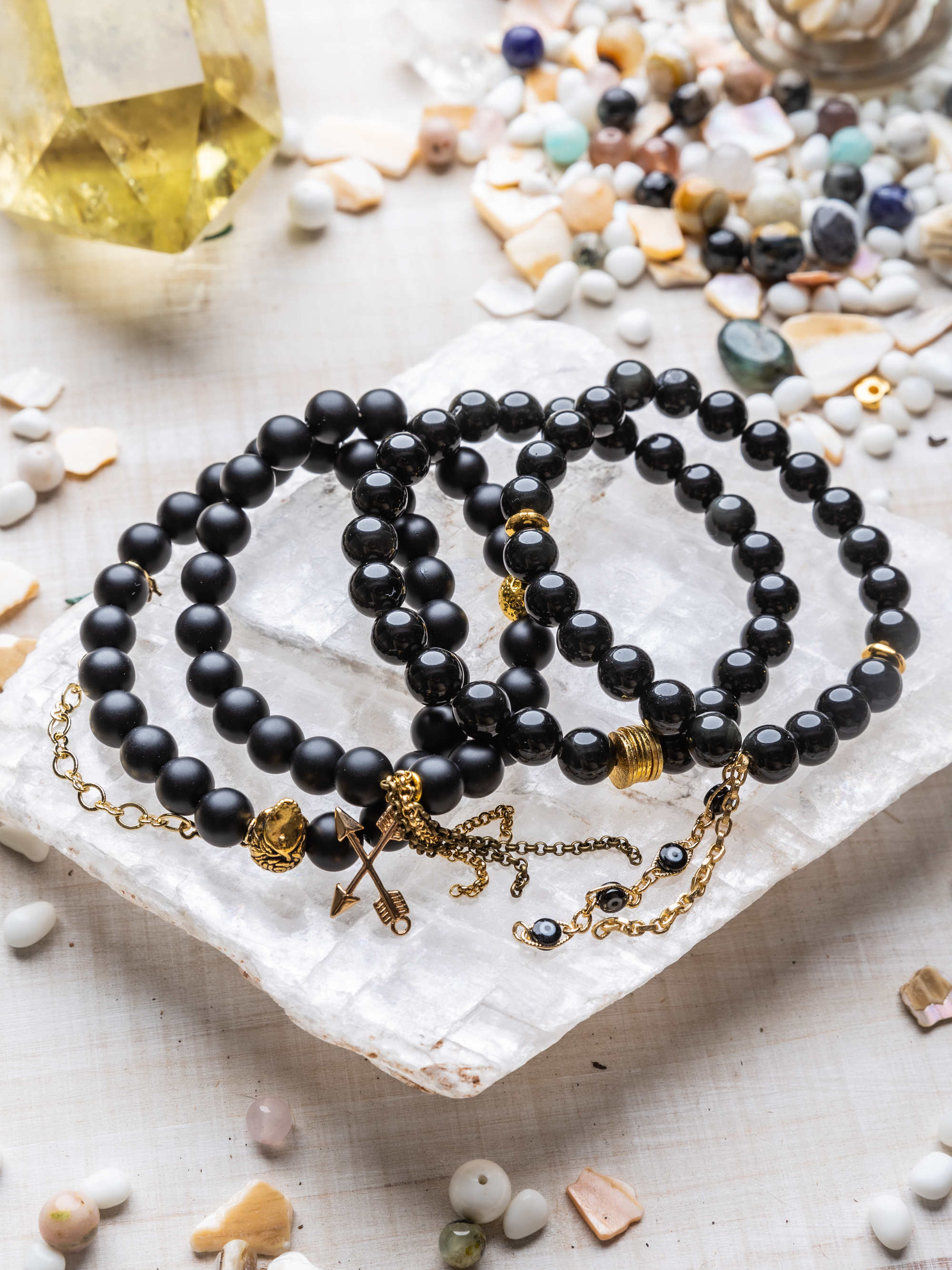 THE ETERNAL STRENGTH STACK ~ GEMSTONE BRACELETS