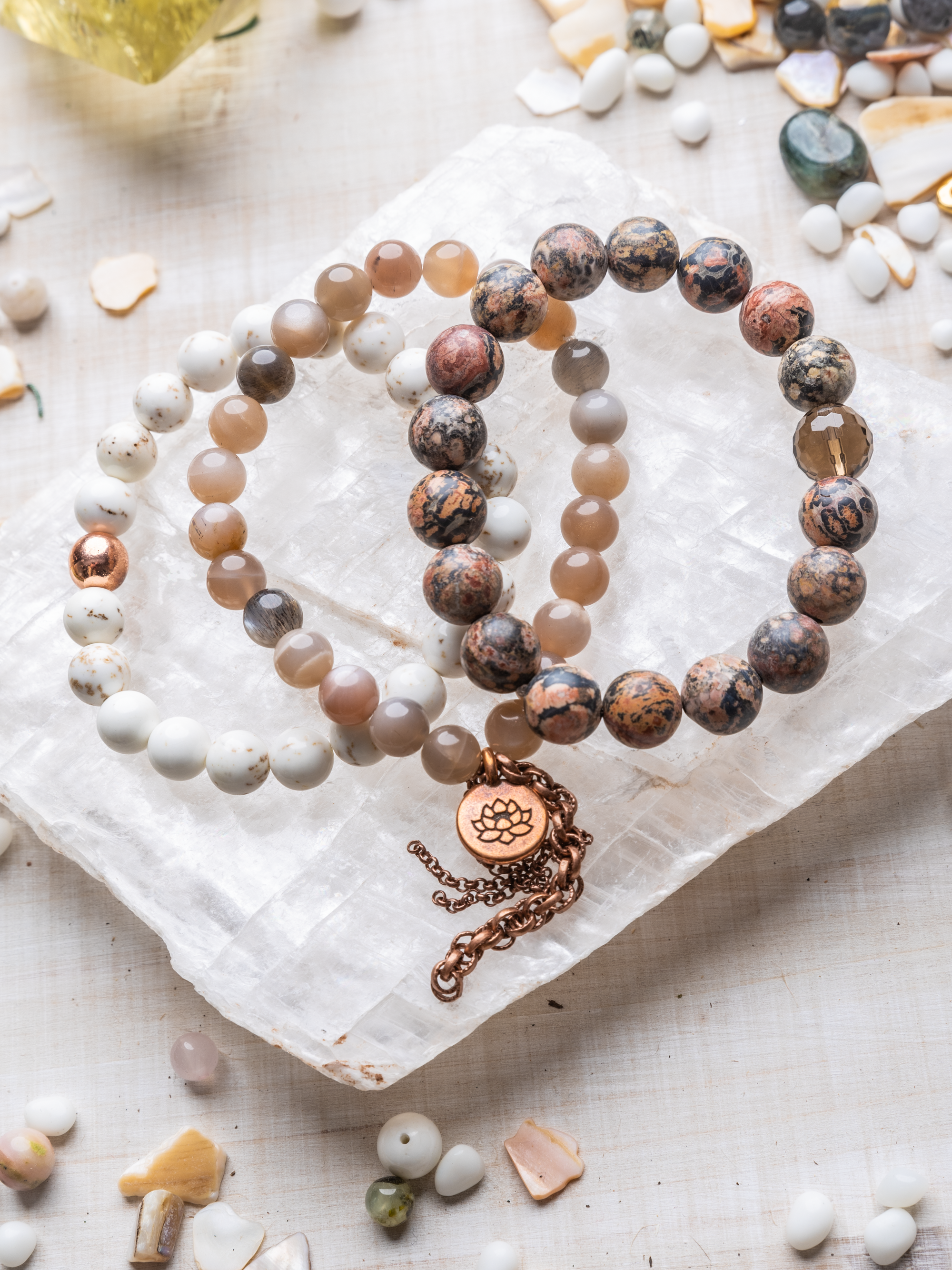 THE SPIRITUAL GODDESS STACK ~ GEMSTONE BRACELETS