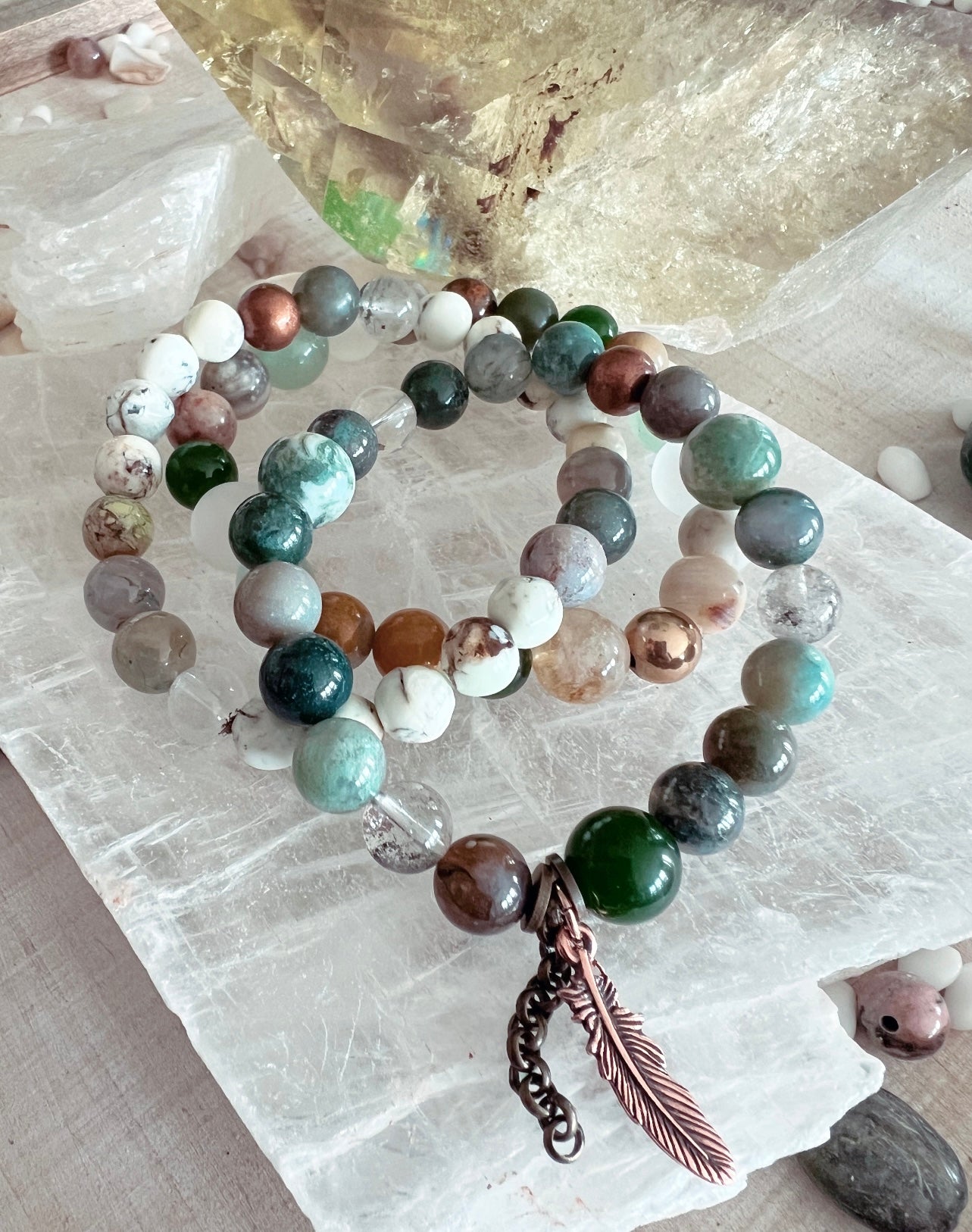 WOMEN'S STACK GEMSTONE BRACELETS